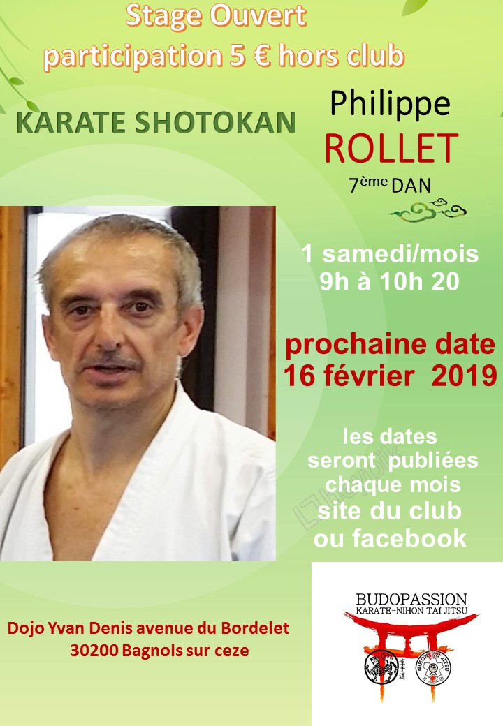 Stage philippe rollet bagnols sur ceze 2019